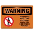 thumbnail image 1 of SignMission OS-WS-A-1218-L-12553 12 x 18 in. OSHA Warning Sign - Do Not Enter When Light is Flashing, 1 of 1