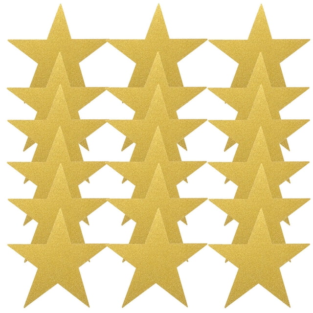 BESTYASH 80Pcs Cardstock Stars for Creative Activities and Bulletin Board Ornament in Golden Color