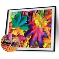 thumbnail image 1 of Cuadros Decorativos Diamante pintura otoño colorido hojas de arce 5D DIY taladro redondo completo (A5838) Tmvgtek embutido en tela, 1 of 8