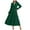 Dark Green, variant on felwors Long Sleeve Dress for Women 2025 Fall V Neck Tiered Spring Elegant Modest Flowy Wedding Guest Maxi Dresses Pink, S
