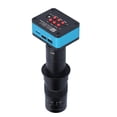thumbnail image 3 of Cámara microscópica USB 4K 2K 12MP HD Lente de montura C 180X Anillo de luz 144LED AC100‑240VUS, 3 of 10