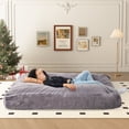 thumbnail image 5 of Lamerge  Adult  Soy  Sofa Bed, Convertible, Folding, High Elastic Foam Padding, For Bedroom Living Room Study Room, Gray, 5 of 6
