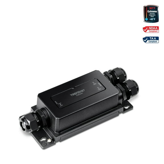 TRENDnet  TI-BE200, 2-Port Industrial Outdoor Gigabit PoE   Extender