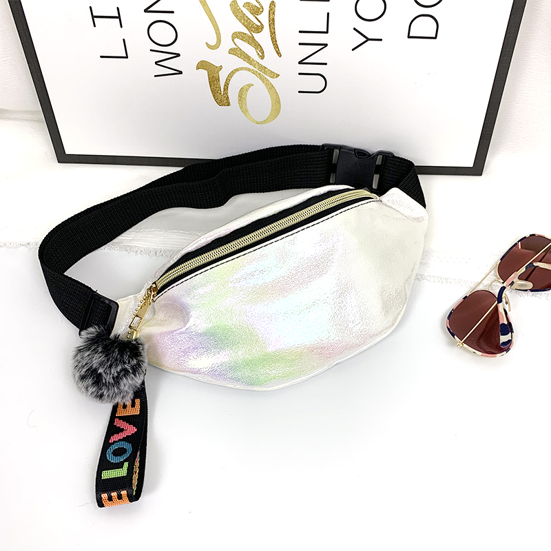 Seyurigaoka Female Multifunction Waist Bags,Adjustable Leather Laser Belt Bag - image 2 of 5