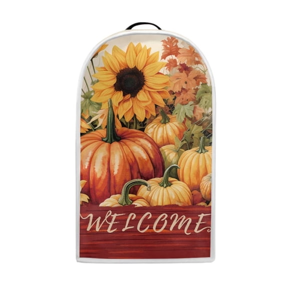Suhoaziia Blender Cover for Thanksgiving Kitchen Decoration,Foldable Harvest Pumpkin Coffee Machine Dust Cover,Anti Dirty Fall Maple Leaf Sunflower Stand Mixer Cover
