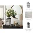 thumbnail image 5 of Square Jar Ceramic Vase with Lid for Home and Living Room Decor - Decorative Flower Vase for Bedroom, Office, and Dining Room - Accent Jar for House and Tabletop Styling - 18", White & Black, 5 of 13