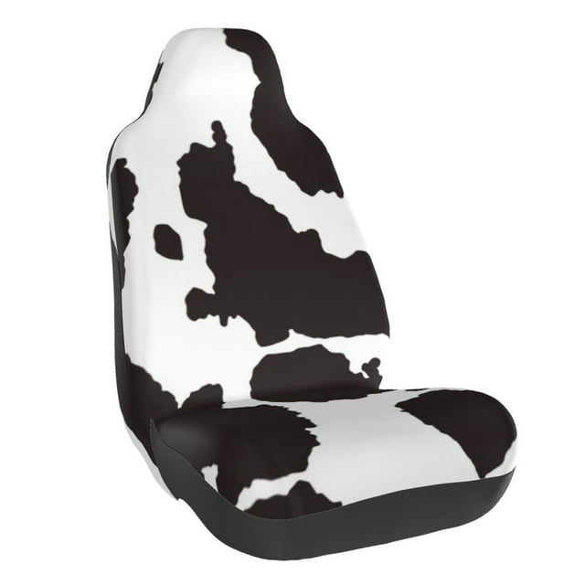 Wukai Cow Skin 2 Full Set Car Seat Covers with Soft Padding Universal Auto Front Seats Protector and Cushion Mat