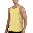 thumbnail image 2 of Xecao Yellow Gingham Men's Tank Top Workout Quick Dry Sleeveless Gym Jogging Muscle Shirts Summer Swim Beach Tops, 2 of 9