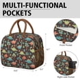 thumbnail image 6 of Womens DarkBrown Cartoon Dinosaurs Forest Pattern Lunch Box for Work,Insulated Lunch Bag for Women,Loncheras Para Mujer,Leakproof Adult Lunch Bag for Work,Beach,Travel,Picnic,Camping, 6 of 7
