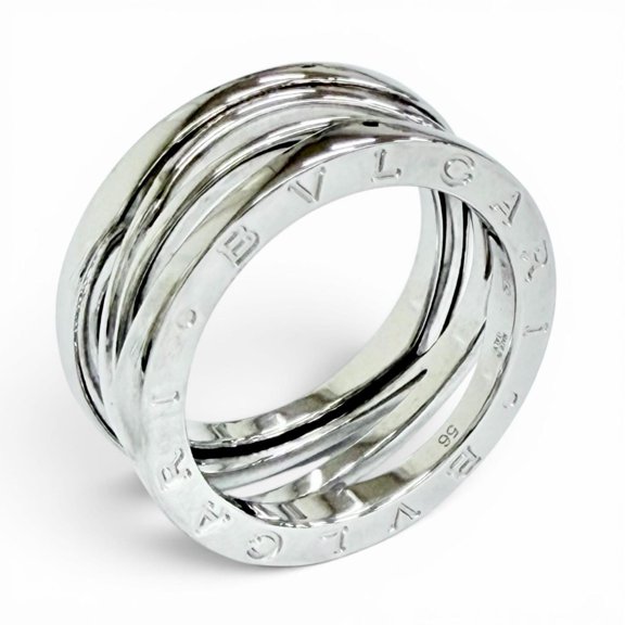 Pre-Owned BVLGARI B.zero1 Design Legend 3-Band Ring, 750 WG White Gold, Size 56, Weight 9.82g,...
