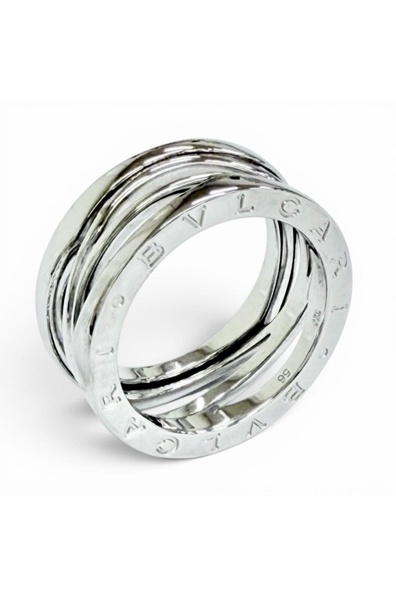 Pre-Owned BVLGARI B.zero1 Design Legend 3-Band Ring, 750 WG White Gold, Size 56, Weight 9.82g,...