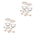thumbnail image 1 of Minnieouse 8 piezas de anillos para pezones, accesorio de moda de acero inoxidable, hermosa joyería Sexy para Piercing, decoración de pecho para niña, Type2 NO2 Minnieouse CBP271250, 1 of 5