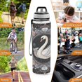 thumbnail image 7 of BZSMCE Sport Bottle Swan in Celestial Bloom Outdoor sports Water Bottle Size: 10.4x3in, 7 of 7
