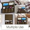 thumbnail image 5 of Senya Caddy for Couch Remote Control Holder Recliner Armrest Organizer Non Slip Sofa Arm Chair Caddie with 6 Pocket Storage for Magazine, Tablet, Phone, iPad, Chocolate, 5 of 6
