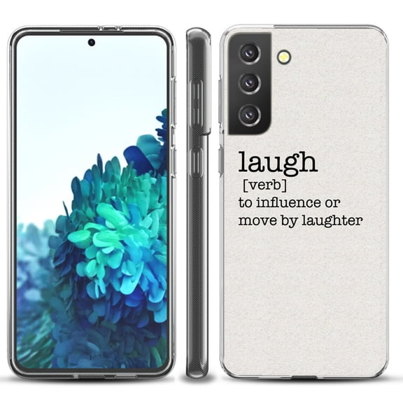 Slim-Fit TPU Protective Phone Case compatible with Samsung Galaxy S21  5G / S21 PLUS 5G, by OneToughShield ® - Dictionary/Laugh