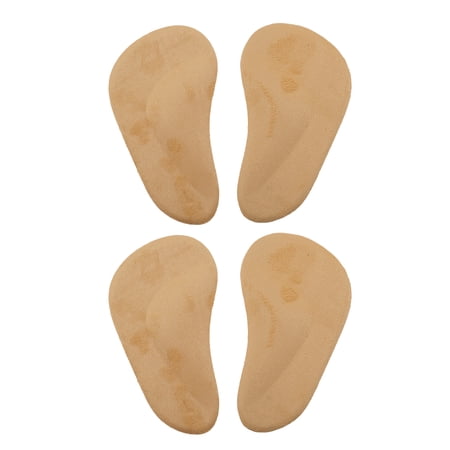 Unique Bargains 2 Pair Arch Support Inserts Two-tone Comfortable Foot Arch Supports 3.94"x2.17"x0.2" Yellow
