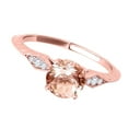 thumbnail image 3 of Aonejewelry 0.85 Ct. Ttw Diamond and Moragnite Ring In 14K Rose Gold, 3 of 4