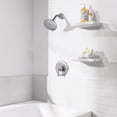 thumbnail image 3 of Wowow Single Handle 5-Spray Shower Faucet 1.8 GPM with High Pressure Showerhead, Anti Scald in Brushed Nickel (Valve Included), 3 of 7