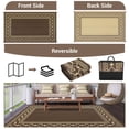 thumbnail image 6 of EastVita 9 x 12 ft Plastic Brown Rectangular Beach Front Porches Patio Picnic RV Camping Garage Rhombus Geometric Area Rug, 6 of 10