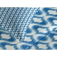 thumbnail image 4 of Ambesonne Ikat Quilted Bedspread Set 3 Pcs, Abstract Vintage Ogee, Queen Size, Blue White, 4 of 5