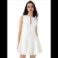 thumbnail image 3 of Vestido Mini Sin Mangas de Corte A para Mujer, de Verano, con Lazo, para Fiesta en Club, con Cremallera Corta S, 3 of 10