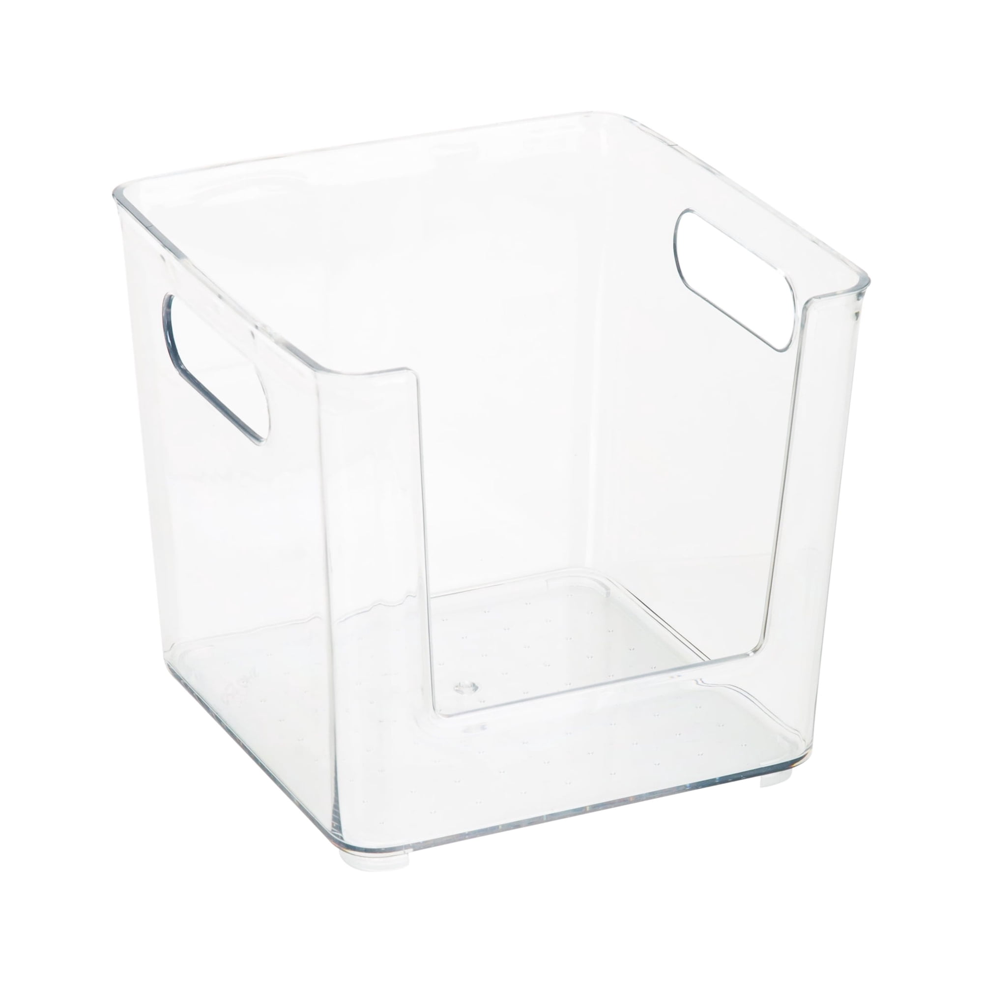 Simplify Square Open Front Cabinet Organizer with Basket Bin Clear