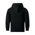 thumbnail image 5 of SYMOID Men's Zip-Up Hooded Jacket - Black, Size XL, 100% Polyester, Warm with Kangaroo Pockets for Casual & Light Outdoor Layering, 5 of 9