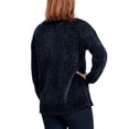 thumbnail image 2 of Seven7 Womens Size Large Long Sleeve Ultra Plush Chenille Pullover Sweater, Caviar, 2 of 3