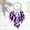 Purple#734, variant on RuiJiao Handmade Dream Catcher with Beads and Feathers, Multicolor 5 Rings Design for Bedroom Wall Decor, Kids Room, Bohemian Home Decoration Gift