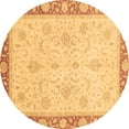thumbnail image 1 of Ahgly Company Indoor Round Abstract Brown Modern Area Rugs, 6' Round, 1 of 4