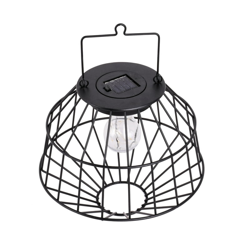 Metal cage solar lantern outlet
