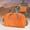 Orange, variant on Foldable Travel Duffle Bag, 15.7 Inch Large Capacity Polyester Storage Tote, Portable Handheld Luggage Case for Overnight Trips Home Wardrobe Organizing