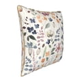 thumbnail image 2 of Haiem Watercolor Floral Print Velvet Soft Solid Decorative Square Throw Pillow Covers Set with Elegant Piping Christmas Cushion Case for Sofa Bedroom Car-20"x20", 2 of 8