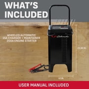 Schumacher Electric Wheeled Automatic 6A Car Battery Charger, 200A Engine Starter, Maintainer, 40A Boost, 6V/12V Sport, Auto, Marine Batteries, SC1353