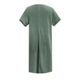 thumbnail image 4 of Cathalem Robe Kimono Boho Grande Taille pour Femmes, Manches Courtes, Babydoll en Denim, Vert S, 4 of 4