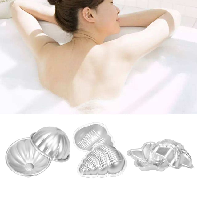 Herramienta para moldear pasteles DIY, 2 piezas de moldes para bombas de baño de aleación de aluminio hechos a mano, molde para manualidades efervescentes diseñado para el futuro