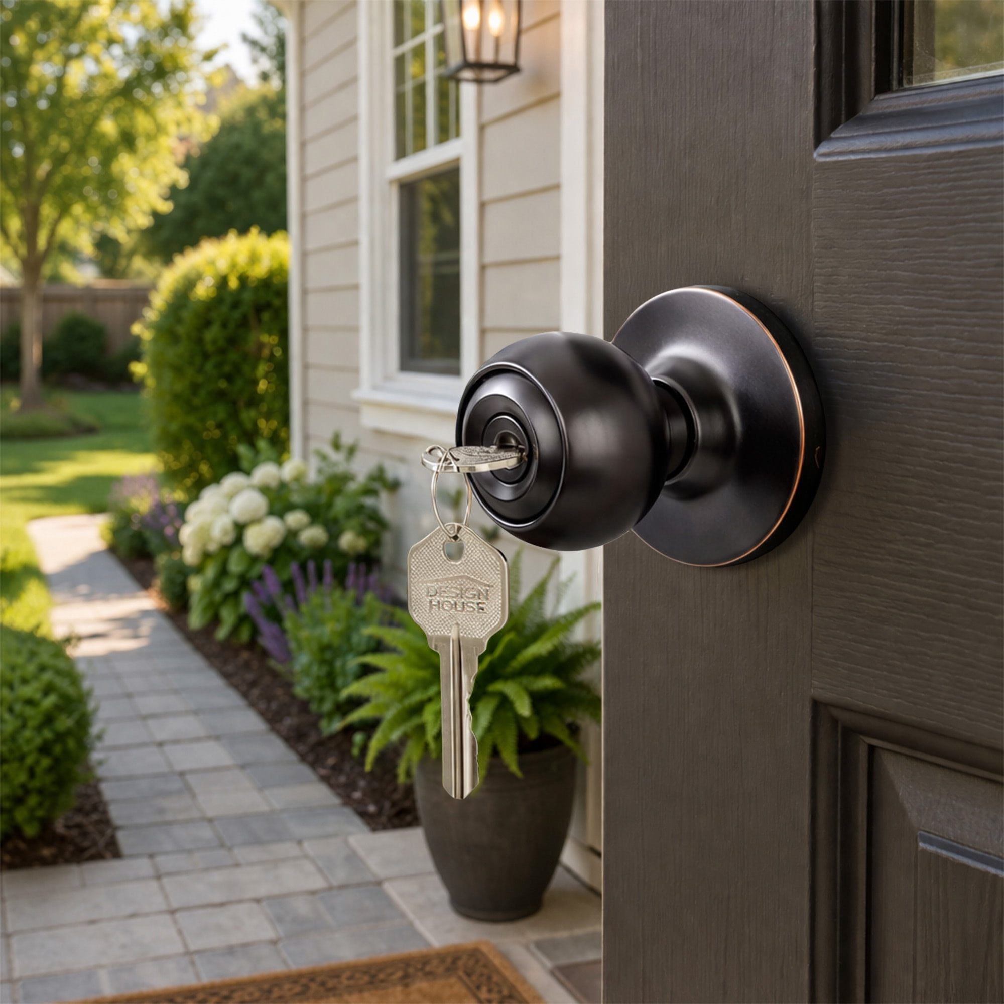 Ball Keyed Entry Door Knob, Oil Rubbed Bronze Finish, ANSI Grade-3, Left or Right Hand
