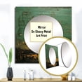 thumbnail image 3 of Designart "Radiant Hours Amidst Ancient Gardens" Modern Geometric Square Mirror For Wall Decor - Large Gold Square Mirror Printed Wall Decor - Modern Square Living Room Mirror, 3 of 5