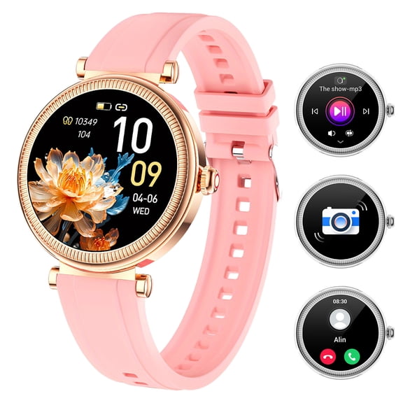 VOPOCO Smart Watch for Women 1.27" HD Screen Bluetooth Make/Answer Call Outdoor Sport Smartwatch Fitness Tracker Waterproof Smart Watch Compatible for iOS Android