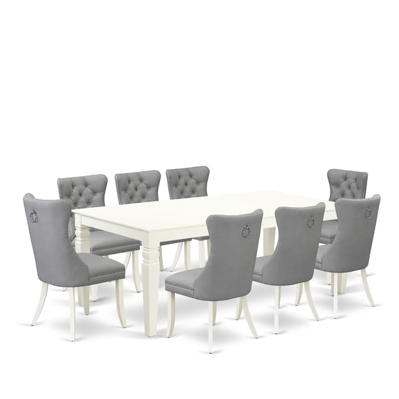 East West Furniture 9 Piece Dining Room Set