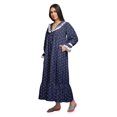 thumbnail image 2 of Moomaya Printed Nightdress For Ladies Cotton Ruffled Border Nursing Nightwear, 2 of 5