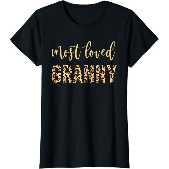 Womens Granny Shirt Grandma Mothers Day Gift Leopard Funny Quote T-Shirt