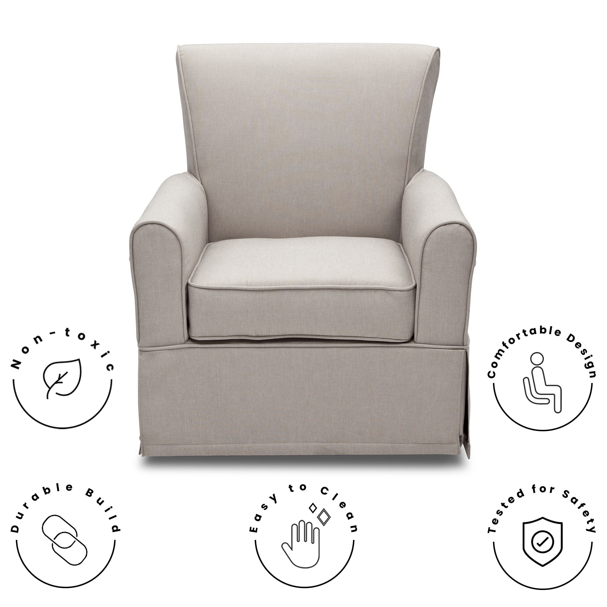 delta children epic nursery glider