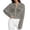 Grey, variant on Sheer Mesh Cropped Yoga Jacket for Women, Stand Collar Full Zip Closure, Lightweight Breathable Casual Athletic Cover Up, 1 Piece, S-XL