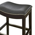 thumbnail image 6 of New Ridge Home Goods Julian 25" Faux Leather Counter Height Barstool in Gray, 6 of 7