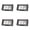 Black 4PCS, variant on WUSUOWEI 4PCS Mini Digital Clock with LED Timeand Day Display,Small Digital Clock Stickon Battery Operated SelfAdhesive Bracket Mini Clocks for Nightstand Car TruckDashboard AirVent