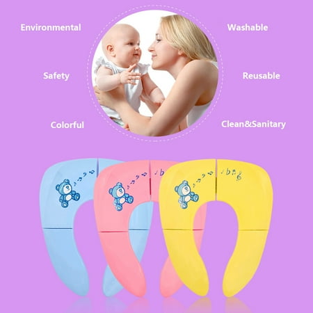 - Toddler Kids Baby Folding Potty Seat Cushion Cover Toilet Training Safe Seat Pad