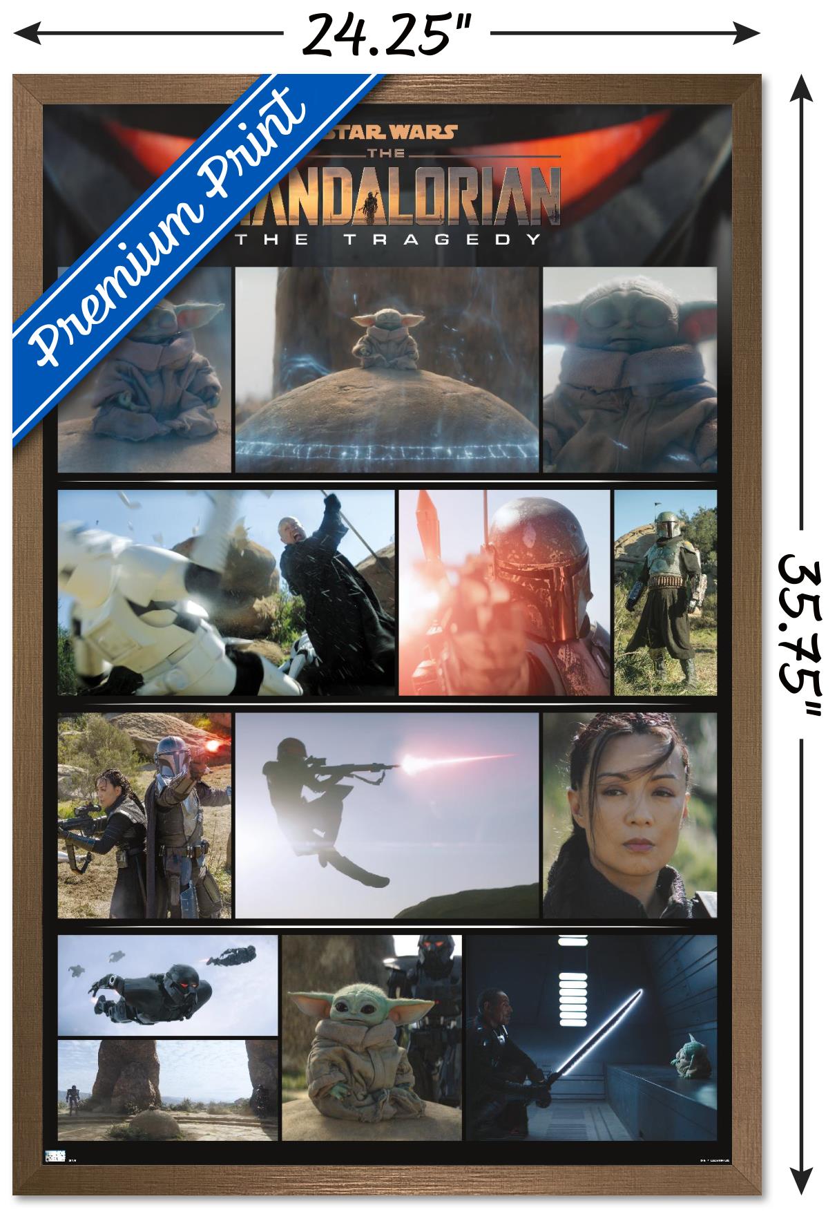 Star Wars: The Mandalorian Season 2 - Chapter 14 Grid Wall Poster, 22.375" x 34", Framed