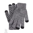 thumbnail image 2 of Gustave 2 Pairs Winter Knit Gloves Touchscreen Windproof Anti-slip Thermal Soft Wool Lining Elastic Cuff for Women Men "Gray / Black, Men", 2 of 11
