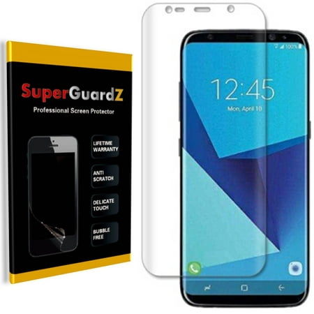 [2-PACK] For Samsung Galaxy S8 - SuperGuardZ 3D Curved FULL COVER Screen Protector, Full Screen Coverage, HD Clear, Anti-Scratch, Anti-Bubble,